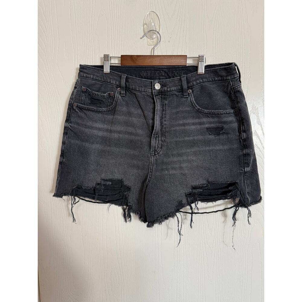 American Eagle distressed shorts black size 14
